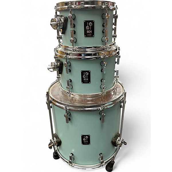 Used SONOR 4 Piece SQ1 4PC KIT Seafoam Green Drum Kit