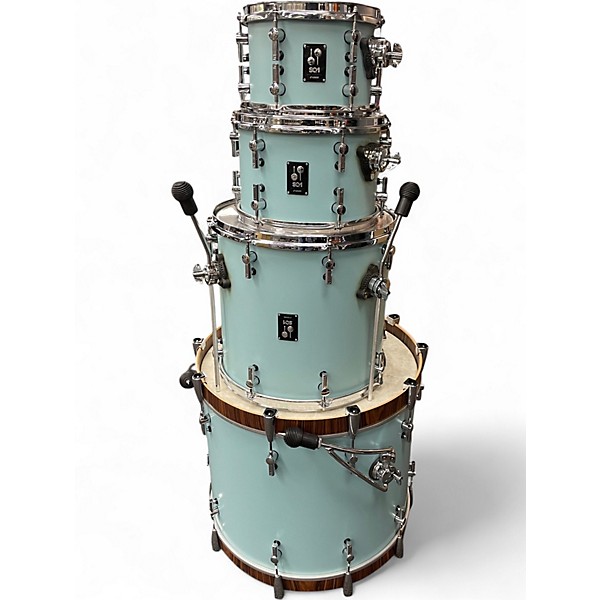 Used SONOR 4 Piece SQ1 4PC KIT Seafoam Green Drum Kit