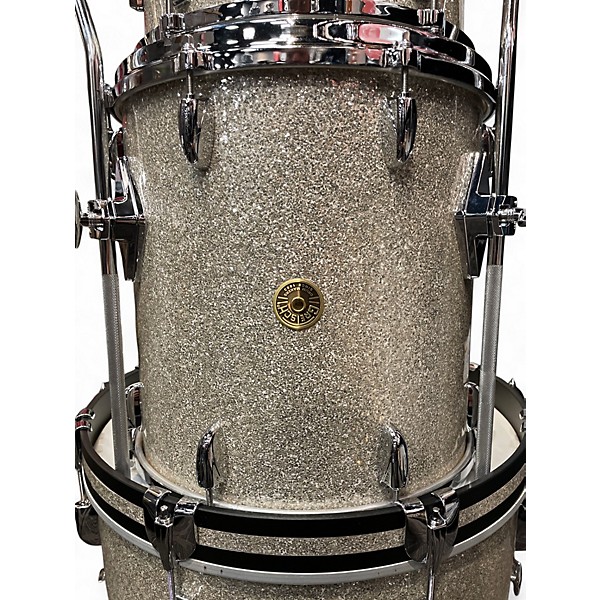 Used 2024 Gretsch Drums 3 Piece USA Custom Silver Glass Drum Kit