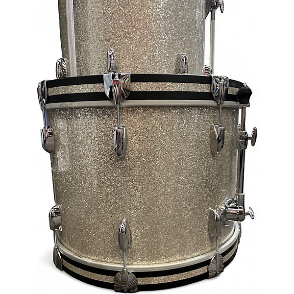 Used 2024 Gretsch Drums 3 Piece USA Custom Silver Glass Drum Kit