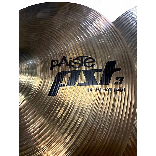 Used Paiste 14in PST3 Hi Hat Pair Cymbal