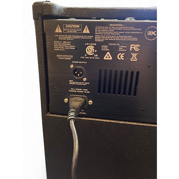 Used Gallain Kruger MB115 Bass Combo Amp