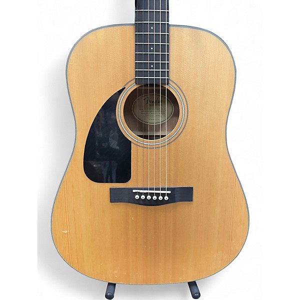 Used Fender CD100 Left Handed Natural Acoustic Guitar