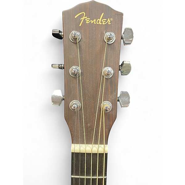 Used Fender CD100 Left Handed Natural Acoustic Guitar