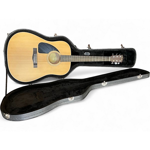 Used Fender CD100 Left Handed Natural Acoustic Guitar