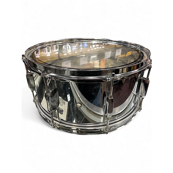 Used Pearl 14in STEEL SHELL SNARE Chrome Silver Drum