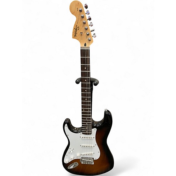 Used Squier Affinity Stratocaster Left Handed Brown Sunburst Electric Guitar