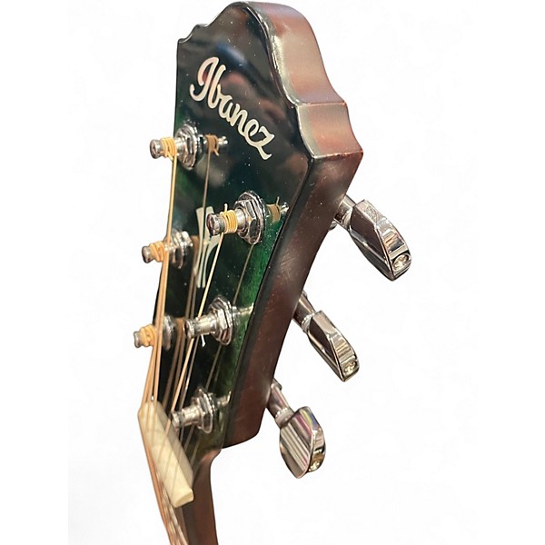Used Ibanez AEG70 Flamed Green Burst  Acoustic Electric Guitar