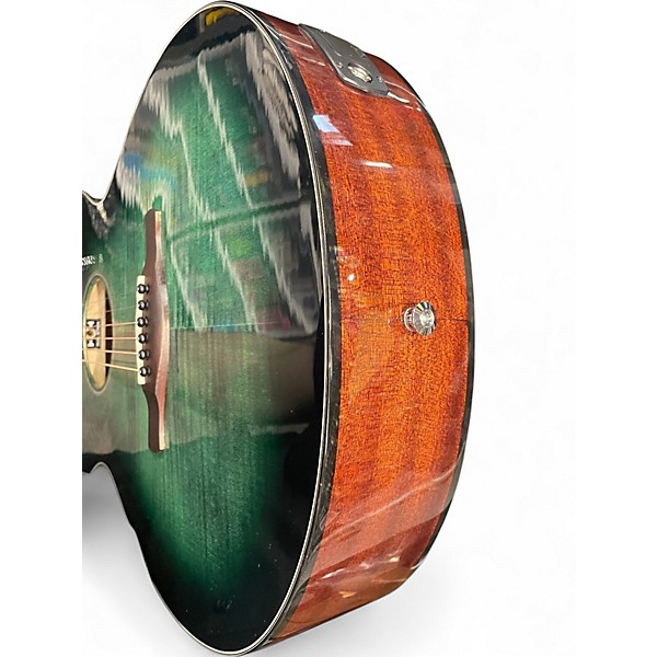 Used Ibanez AEG70 Flamed Green Burst  Acoustic Electric Guitar