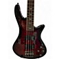Used Schecter Guitar Research Stiletto Extreme 4 String Red Electric Bass Guitar
