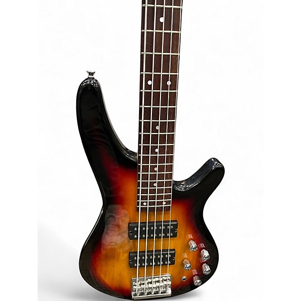 Used Glarry HHV 2 Color Sunburst Electric Bass Guitar