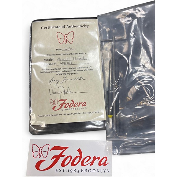 Used 2022 Fodera Monarch IV Standard Walnut/Chambered Ash Electric Bass Guitar