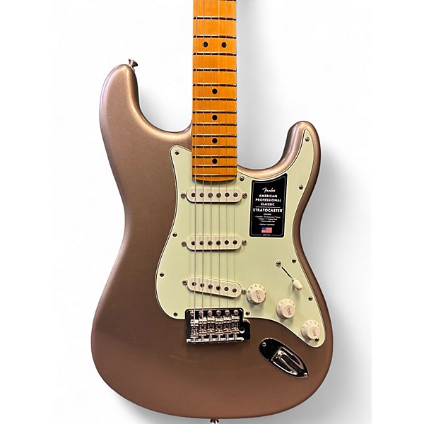 Used Fender American Professional Classic Stratocaster Faded Firemist Gold Solid Body Electric Guitar