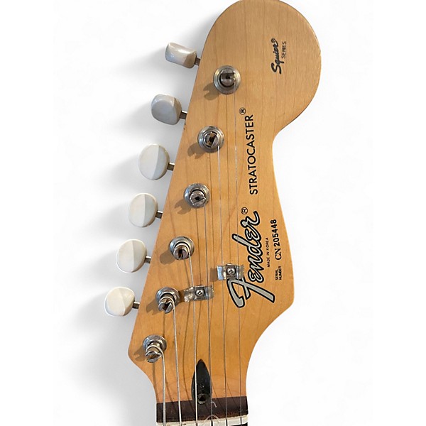 Used Fender Squier Series Stratocaster Olympic White Solid Body Electric Guitar