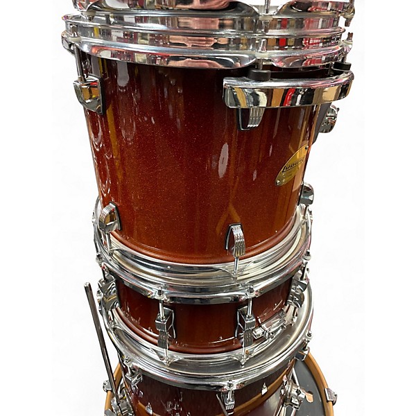 Used Ludwig 5 Piece Accent CS Custom Amber Sparkle Drum Kit