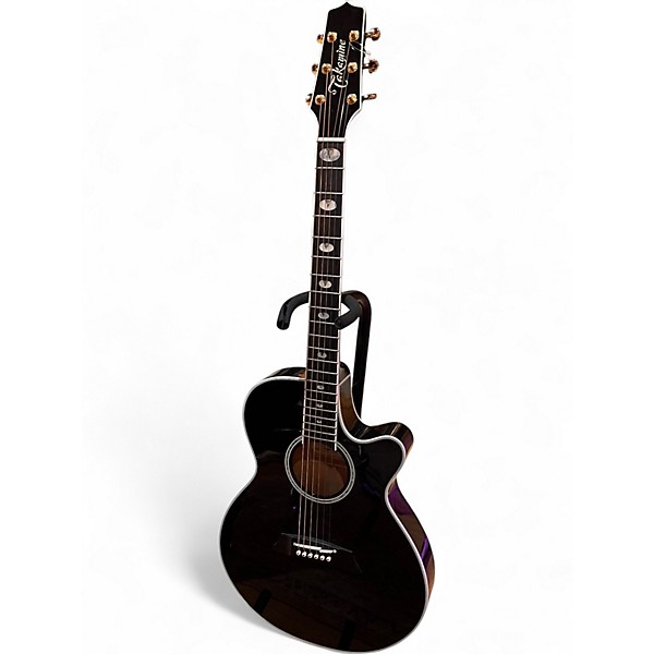 Used Takamine TSP158C Trans Black Acoustic Electric Guitar