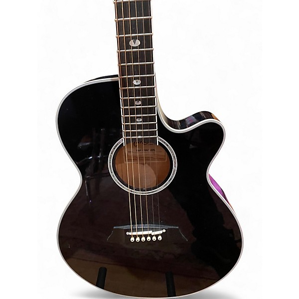 Used Takamine TSP158C Trans Black Acoustic Electric Guitar