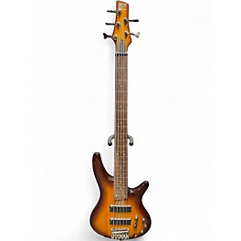 Used Ibanez SR375F 5 String 2 Color Sunburst Electric Bass Guitar