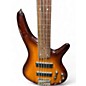 Used Ibanez SR375F 5 String 2 Color Sunburst Electric Bass Guitar