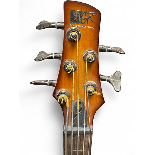 Used Ibanez SR375F 5 String 2 Color Sunburst Electric Bass Guitar