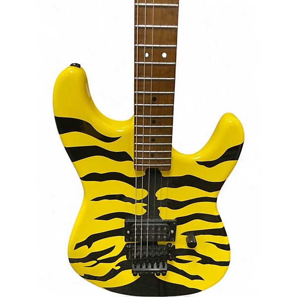 Used Firefly George Lynch Tiger Black and Yellow Solid Body Electric Guitar