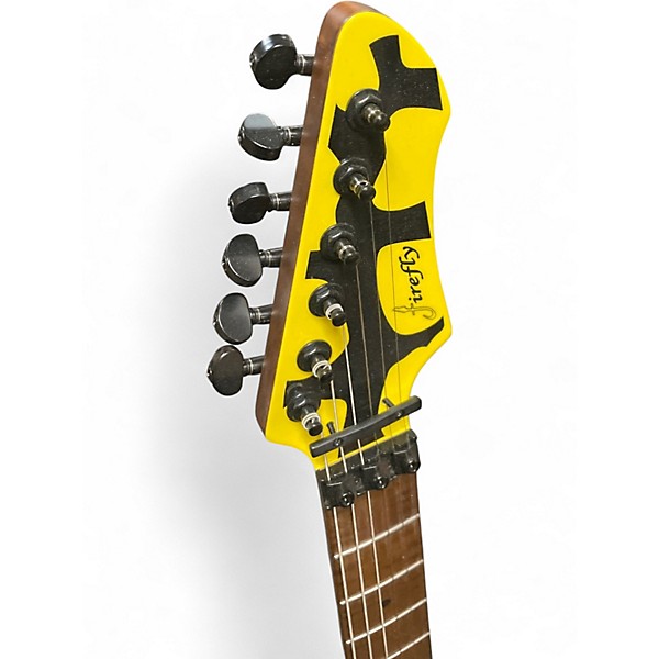 Used Firefly George Lynch Tiger Black and Yellow Solid Body Electric Guitar