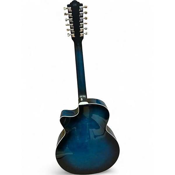 Used Guild F-2512CE DELUXE Blue Burst 12 String Acoustic Guitar