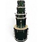 Used Ludwig 5 Piece Element Evolution Emerald Green Sparkle Drum Kit