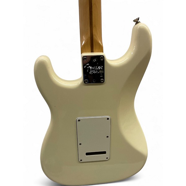 Used Fender American Standard Stratocaster Olympic White Solid Body Electric Guitar