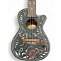 Used Bamboo U-23 FLOWERS&ROLL BLACK Ukulele