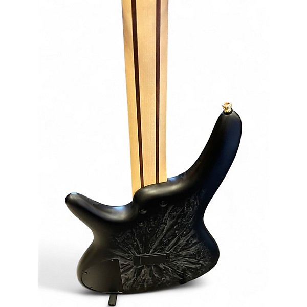 Used Ibanez SR300EDX Black Ice Frozen Matte Electric Bass Guitar