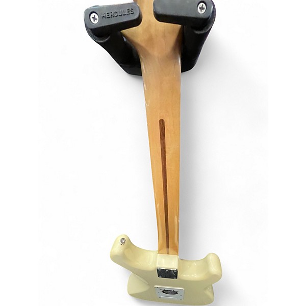 Used Fender Standard Stratocaster Antique White Solid Body Electric Guitar