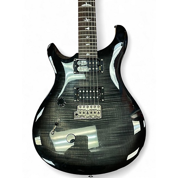 Used PRS SE Custom 24 Trans Black Solid Body Electric Guitar