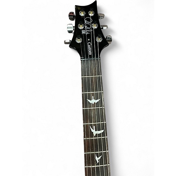 Used PRS SE Custom 24 Trans Black Solid Body Electric Guitar