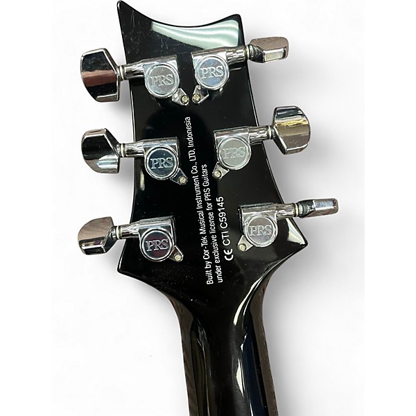Used PRS SE Custom 24 Trans Black Solid Body Electric Guitar