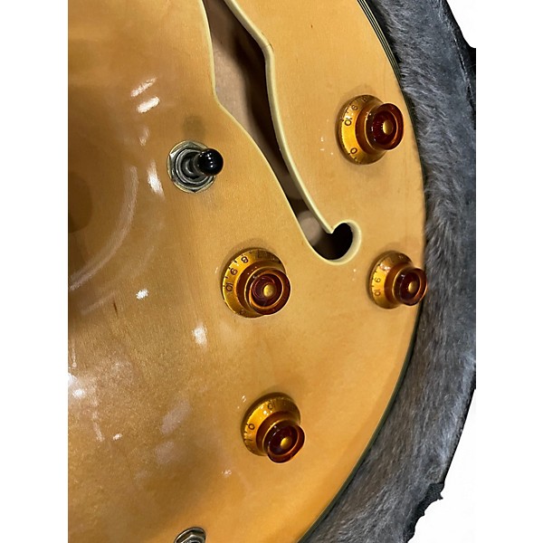 Vintage 1990s Epiphone Sheraton Natural Hollow Body Electric Guitar