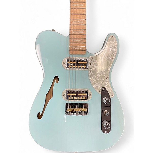 Used Fender Parallel Universe II Tele Magico Sonic Blue Hollow Body Electric Guitar