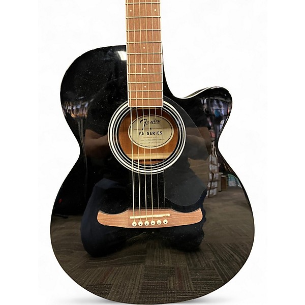Used Fender FA135CE Concert BLACK Acoustic Electric Guitar