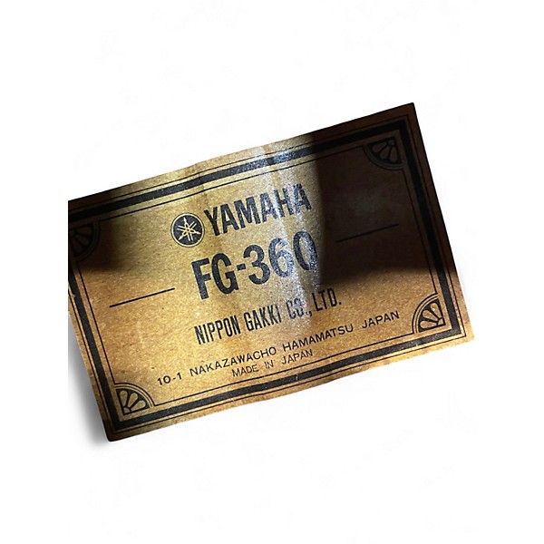 Used Yamaha FG360 Natural Acoustic Guitar