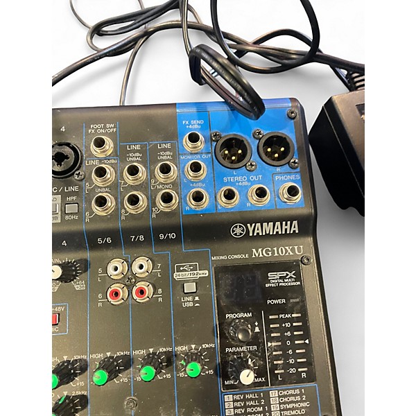 Used Yamaha MG10XU 10 Channel Mixer with Effects Unpowered Mixer