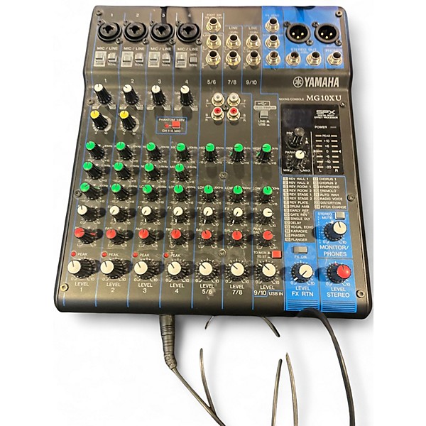 Used Yamaha MG10XU 10 Channel Mixer with Effects Unpowered Mixer