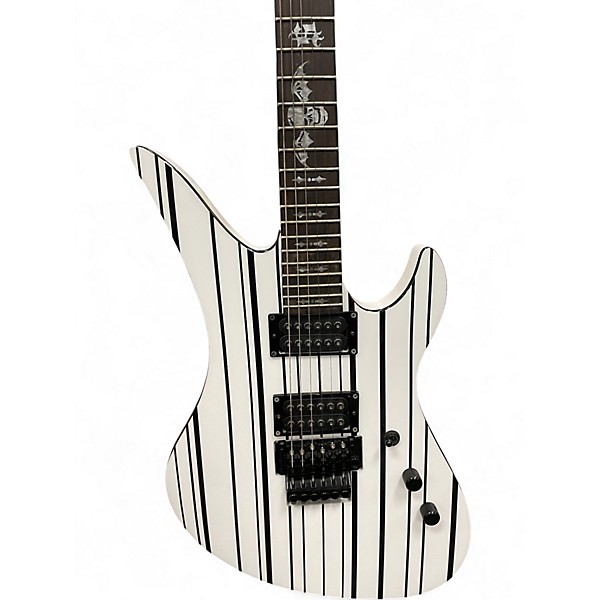 Used Schecter Guitar Research Synyster Gates Signature Standard WHITE Solid Body Electric Guitar
