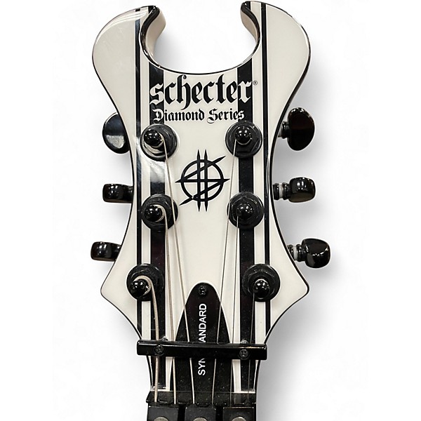 Used Schecter Guitar Research Synyster Gates Signature Standard WHITE Solid Body Electric Guitar