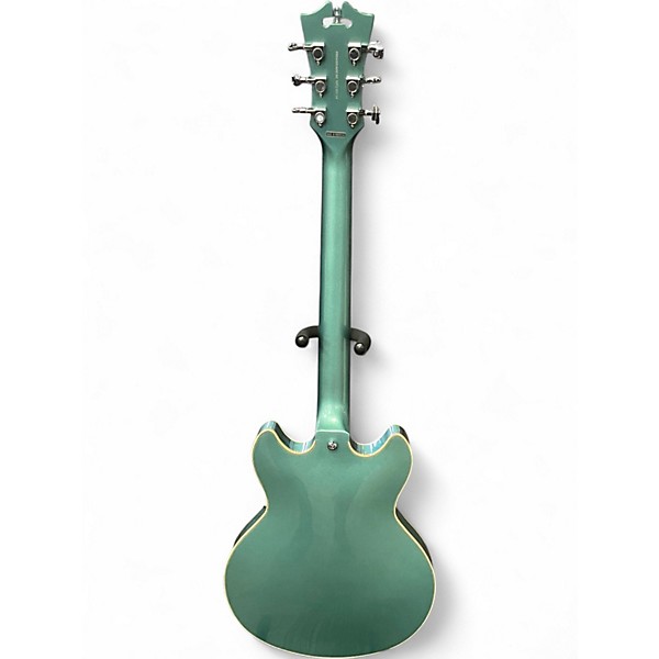 Used D'Angelico Premier Series DC Metallic Moon Green Hollow Body Electric Guitar