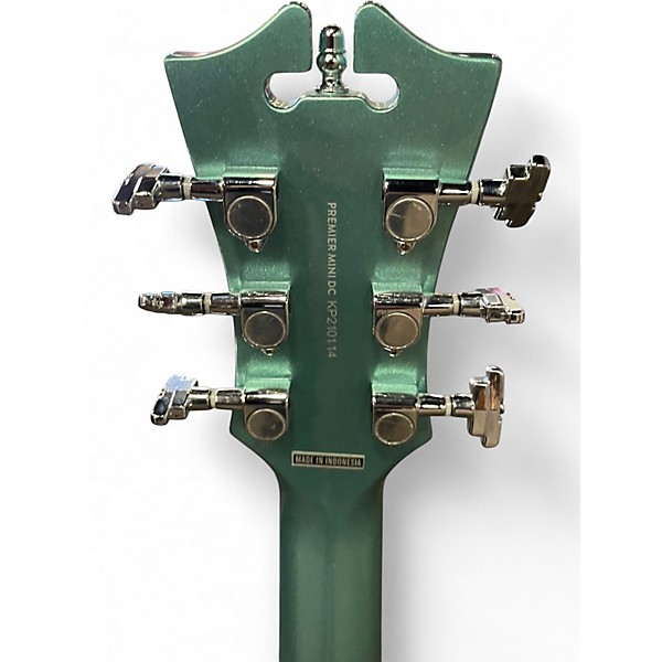 Used D'Angelico Premier Series DC Metallic Moon Green Hollow Body Electric Guitar