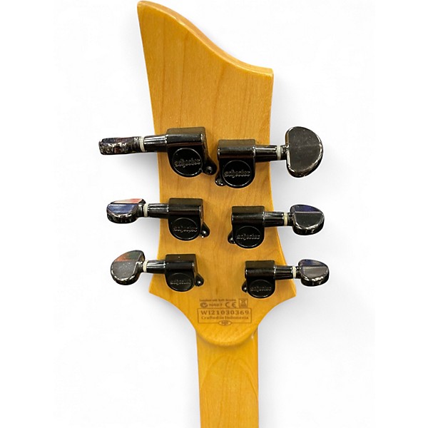 Used Schecter Guitar Research C-6 Elite Aquaburst Solid Body Electric Guitar