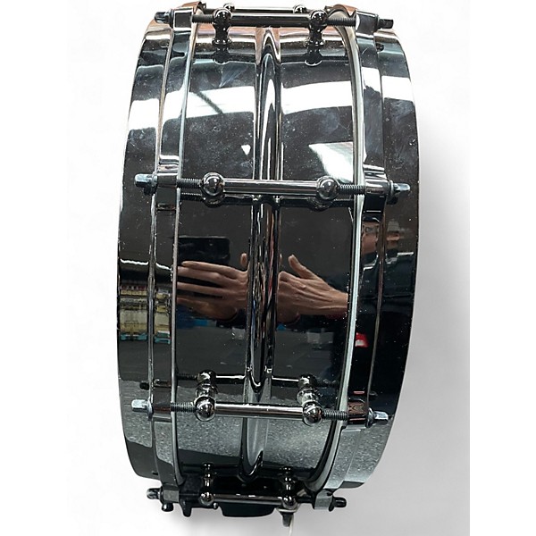 Used Ludwig 14X5.5 Black Magic Snare Black Drum
