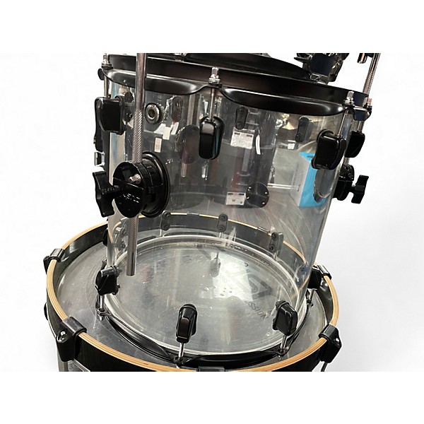 Used Crush Drums & Percussion 3 Piece Acrylic Clear Jazz Fusion Clear Drum Kit