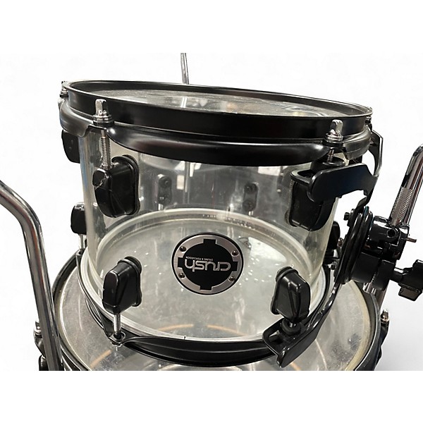 Used Crush Drums & Percussion 3 Piece Acrylic Clear Jazz Fusion Clear Drum Kit