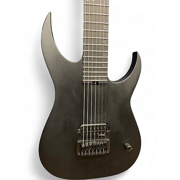 Used Schecter Guitar Research KM-7 MK-III EX BARITONE Satin Black Solid Body Electric Guitar